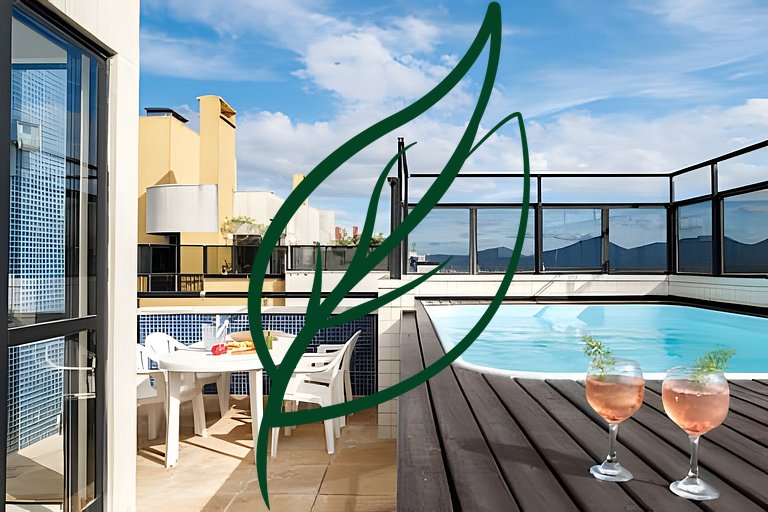 Condomínio Resort, Cobertura com Piscina, 2 vagas