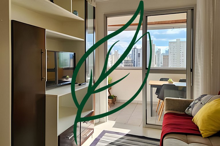Centro | Varanda c/ Vista + Home Office