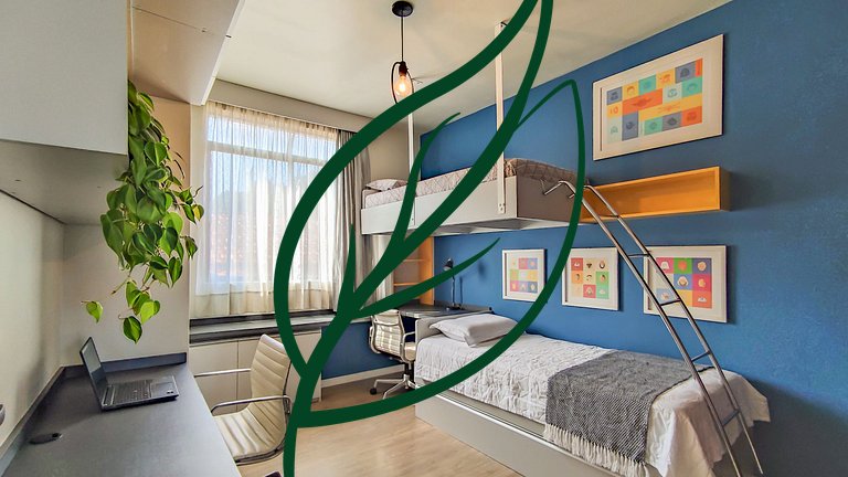 Água Verde | 2 Suítes, Pet Friendly & Home Office