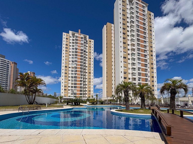 Condomínio Resort com Piscina e Varanda Gourmet