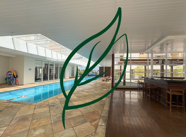 Condomínio Resort com Piscina e Varanda Gourmet