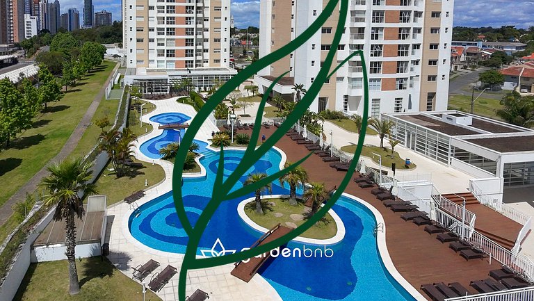 Condomínio Resort com Piscina e Varanda Gourmet