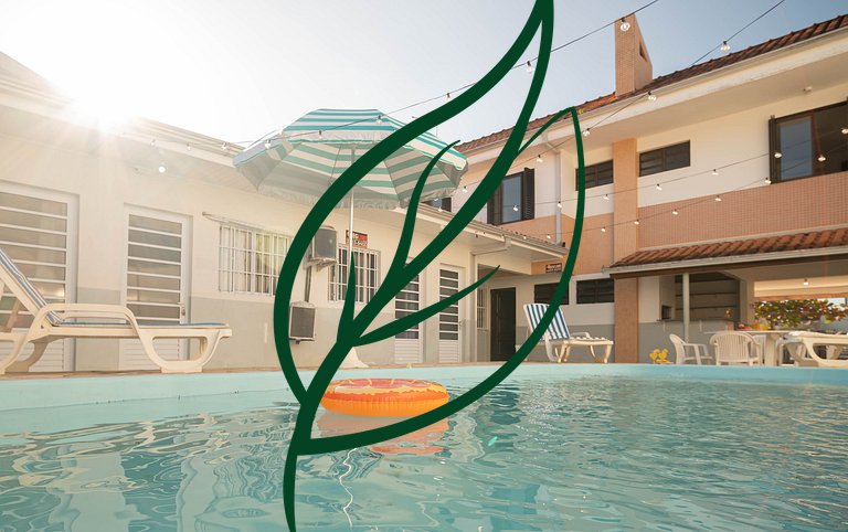 Piscina e Espaço Gourmet | A 50m da Praia