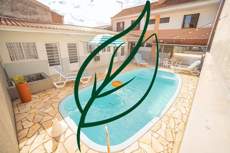Piscina e Espaço Gourmet | A 50m da Praia
