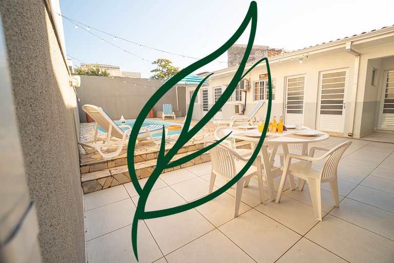 Piscina e Espaço Gourmet | A 50m da Praia