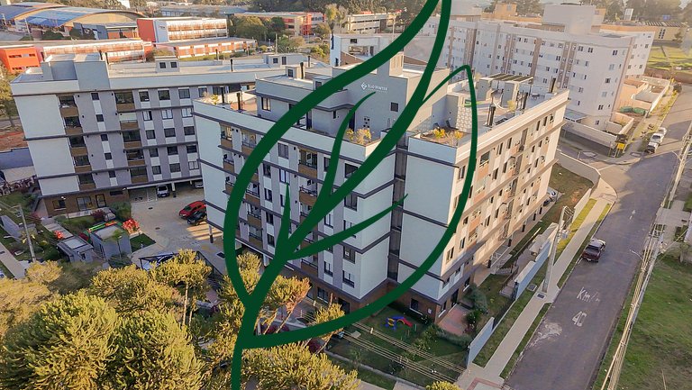 Apto Novo 2Q Ecoville | Rooftop + Churrasqueira